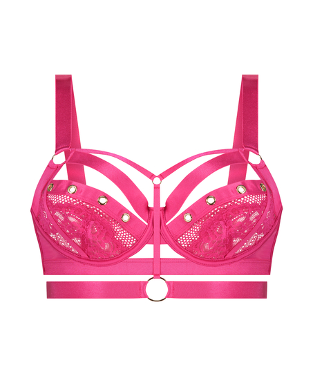 Sadie Non-Padded Underwired Longline Bra, Pink