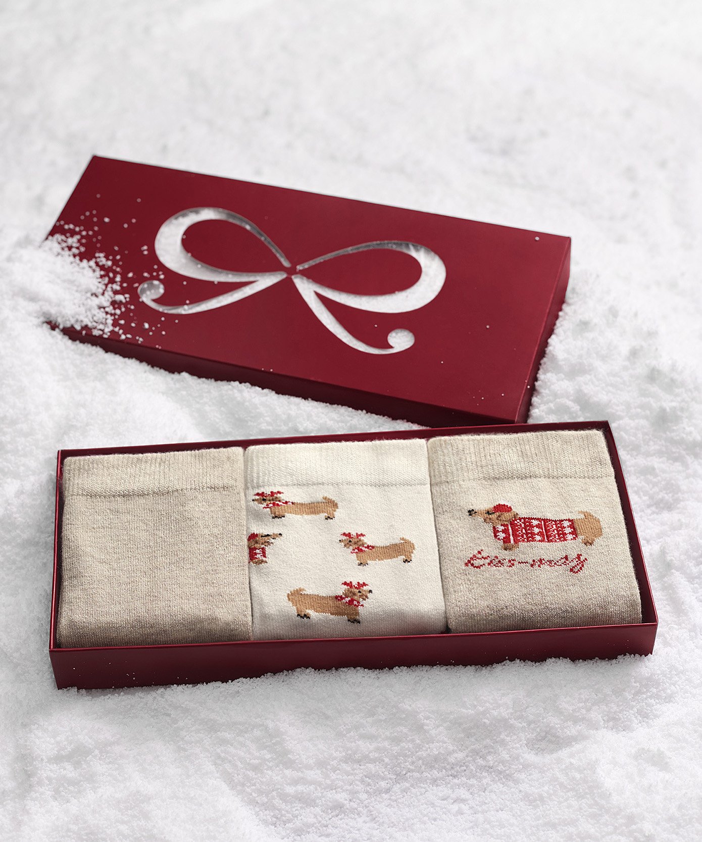 3 pack Giftpack Socks, White, main