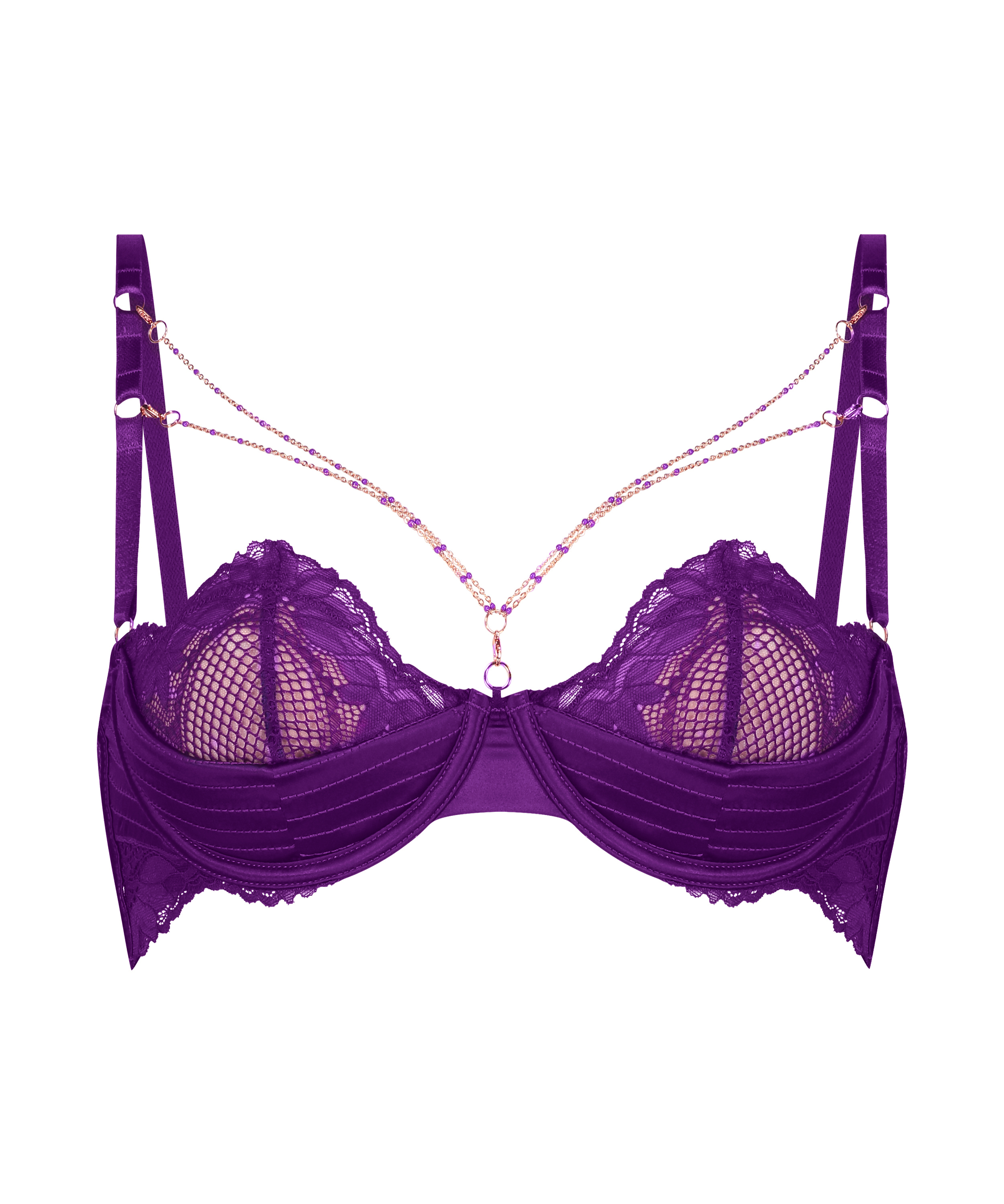 Half-Padded Cup Underwired Bra Belladonna, Purple, main