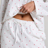 Jacquard Hearts Petite Pyjama Bottoms, White