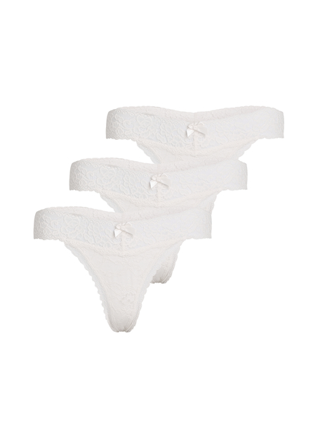 3-Pack Madison Thong, White