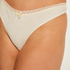Cotton thong, Beige