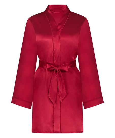 Satin Kimono, Red