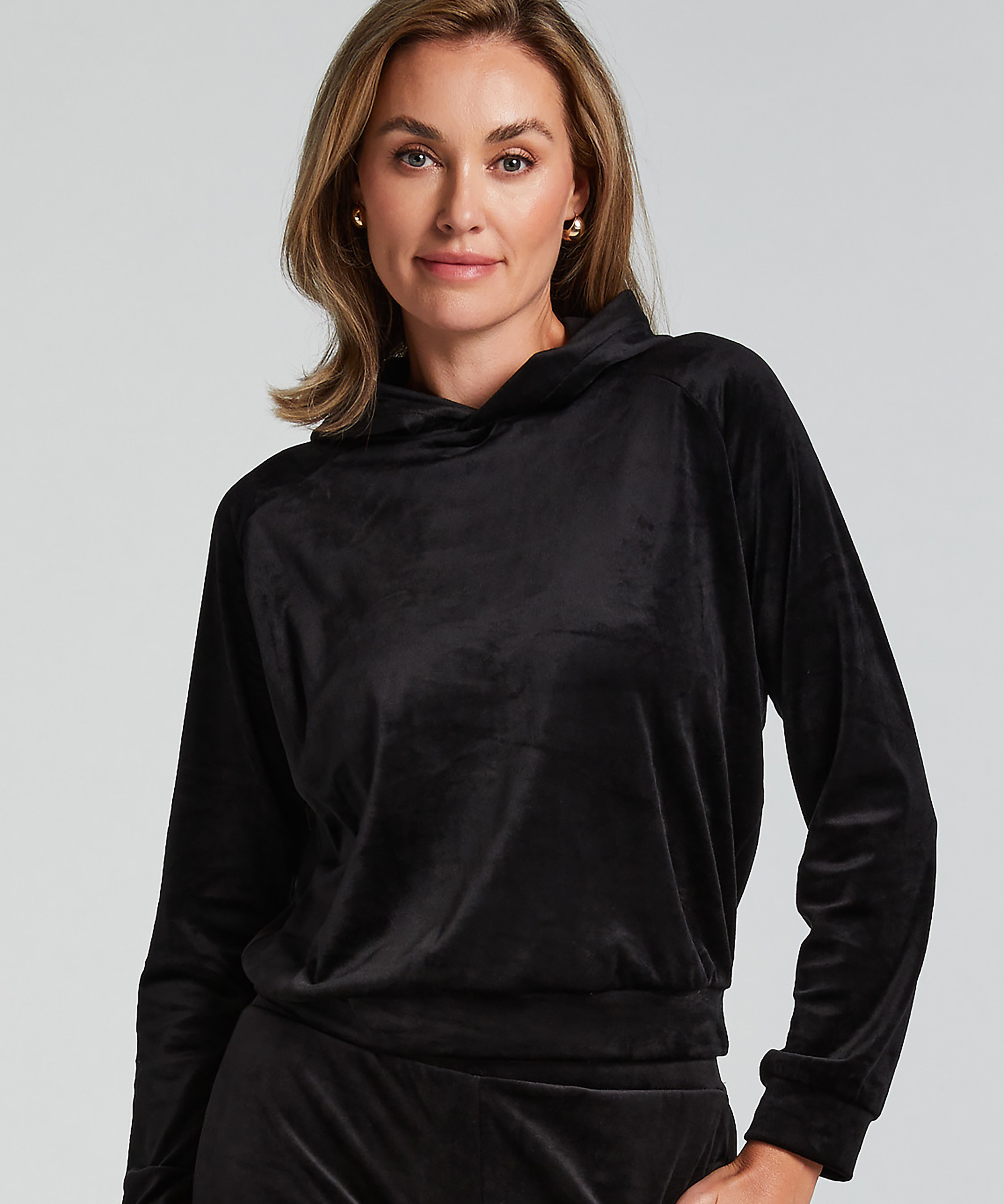 Velours top, Black, main