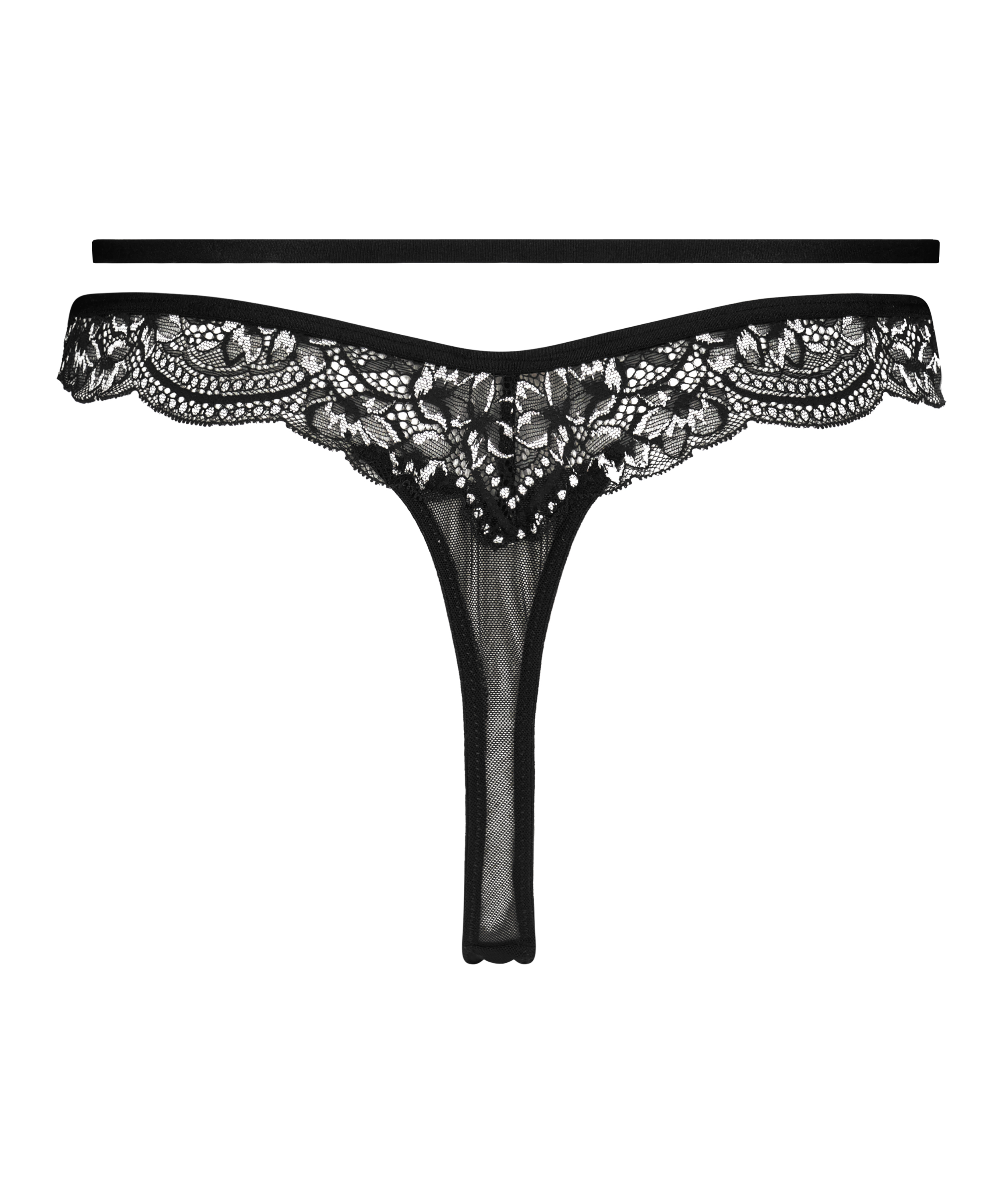 Kirsty High Leg Thong, Black, main