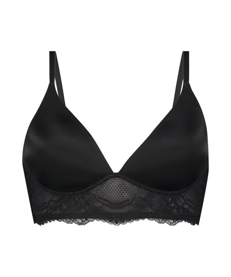 Leonie Padded Non-Wired Bra, Black