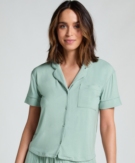 Essential Jersey Short-Sleeved Jacket, Green