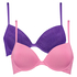 2-Pack Padded Underwired Bra, Purple