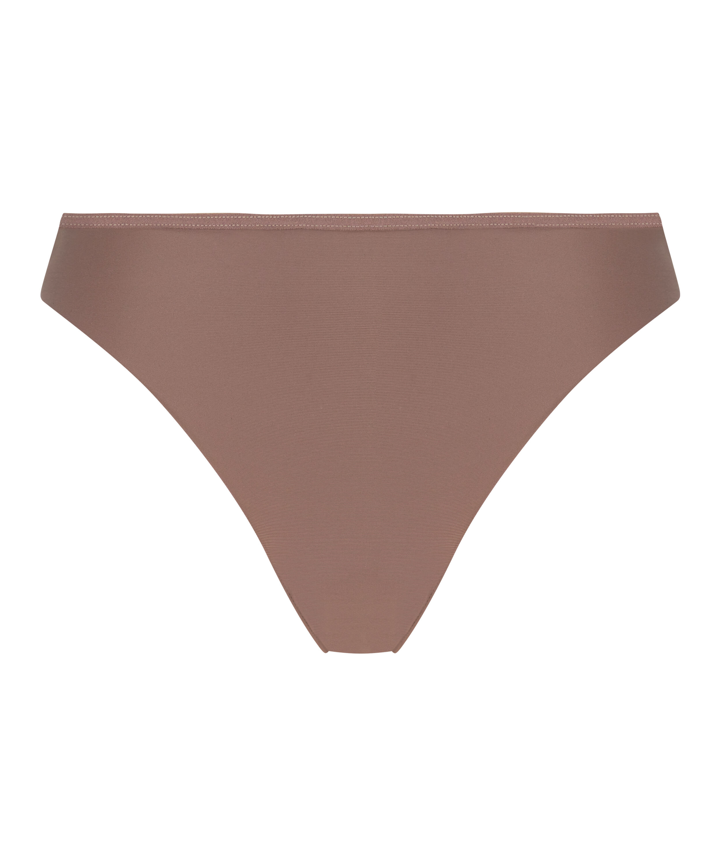 Lace Back Invisible Thong, Brown