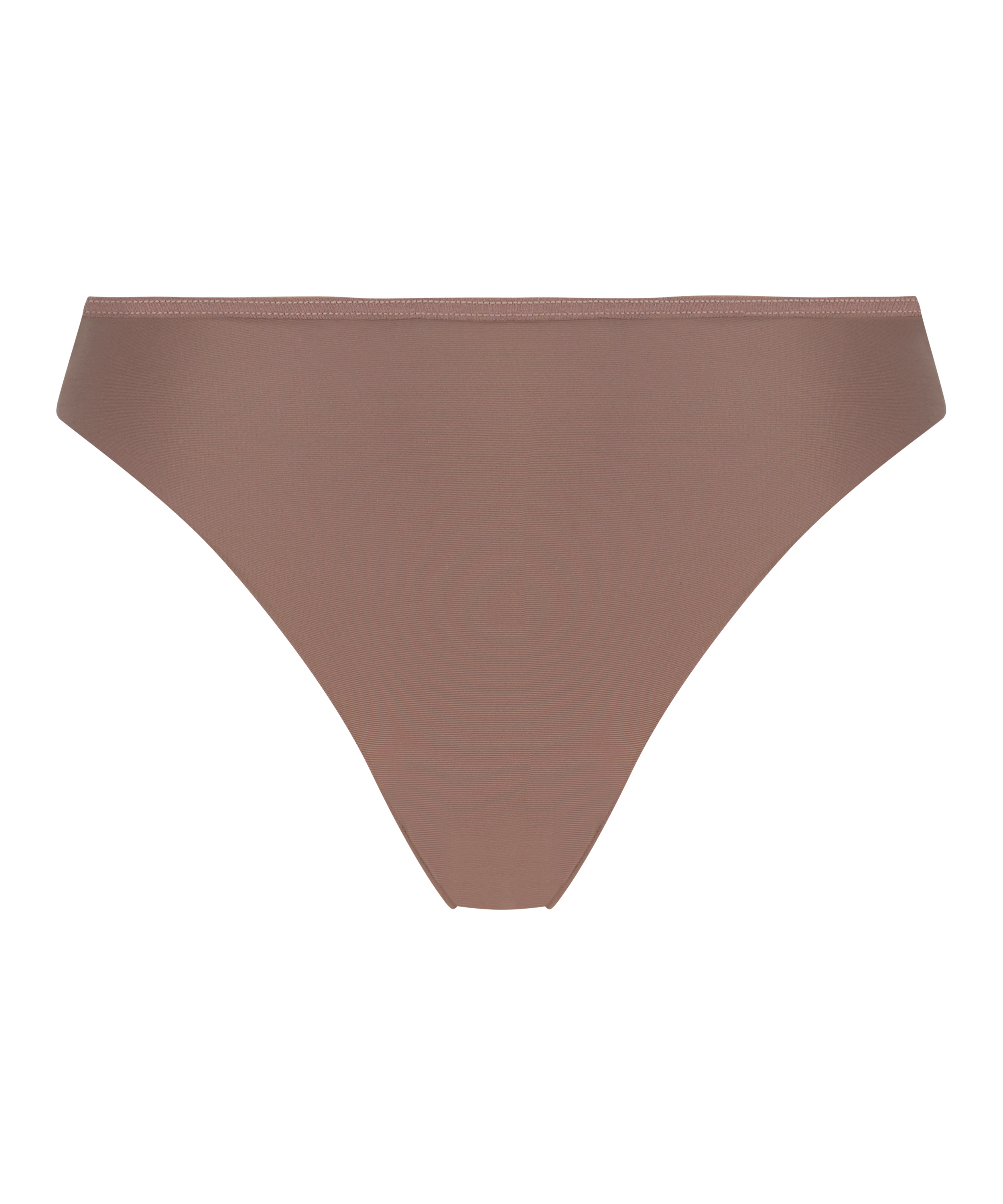 Lace Back Invisible Thong, Brown, main