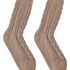 1 pair of knitted socks, Beige