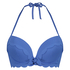 Scallop push-up underwired bikini top Cup A - E, Blue