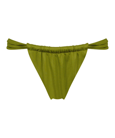 Palm High Leg Bikini Bottoms, Green