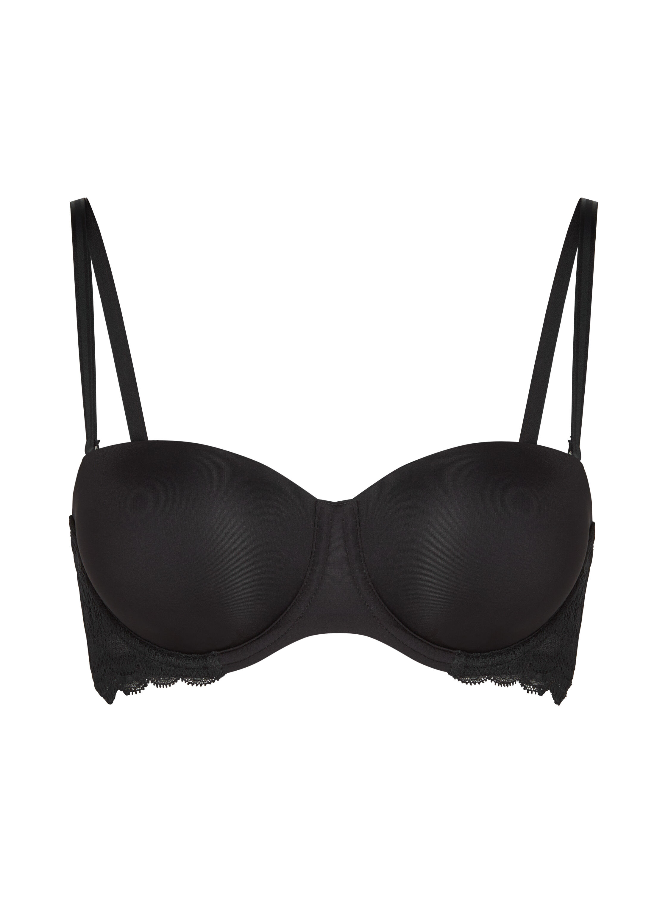 Angie Padded Underwired Strapless Bra, Black