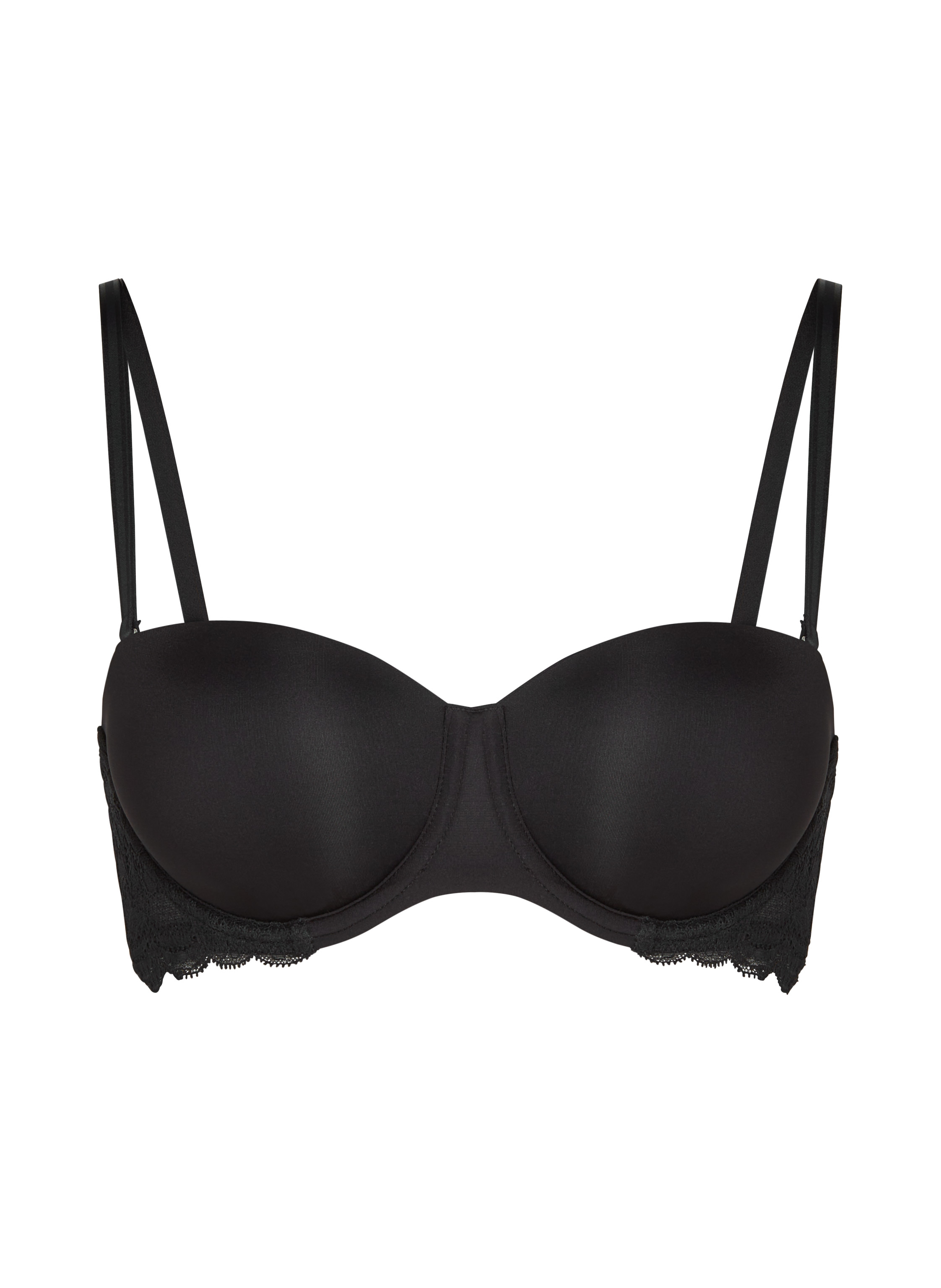 Angie Padded Underwired Strapless Bra, Black, main