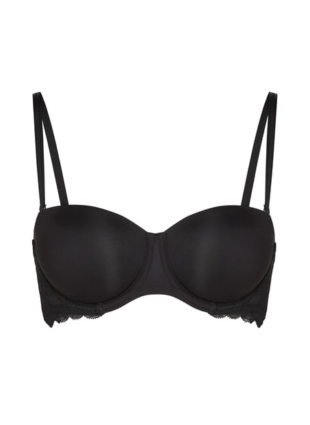 Angie Padded Underwired Strapless Bra, Black