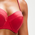 Lola Padded Underwired Bikini Top, Red