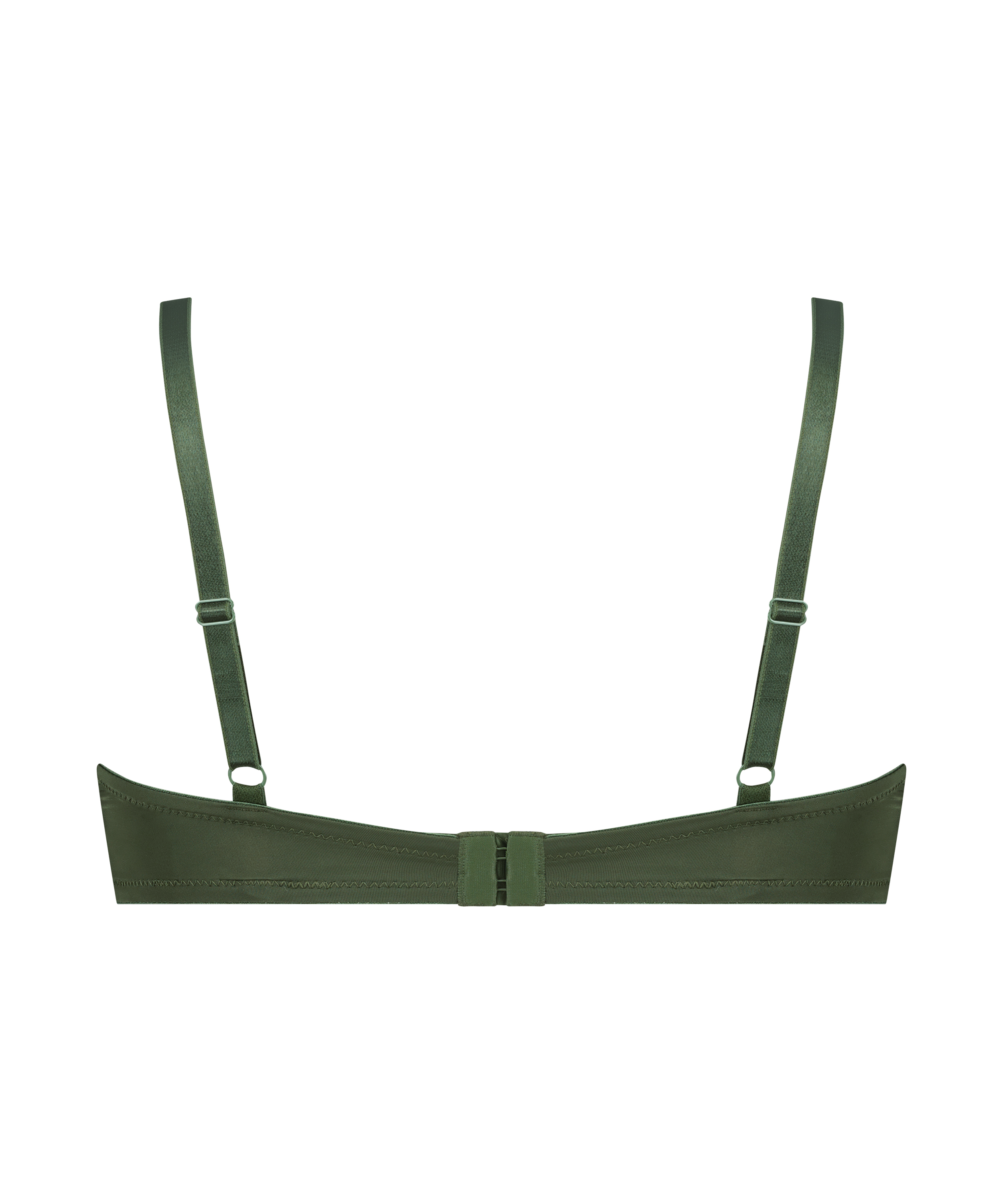 Plunge Padded Underwired Bra, Green, main