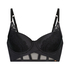 Jacqueline Padded Underwired Longline Bra, Black