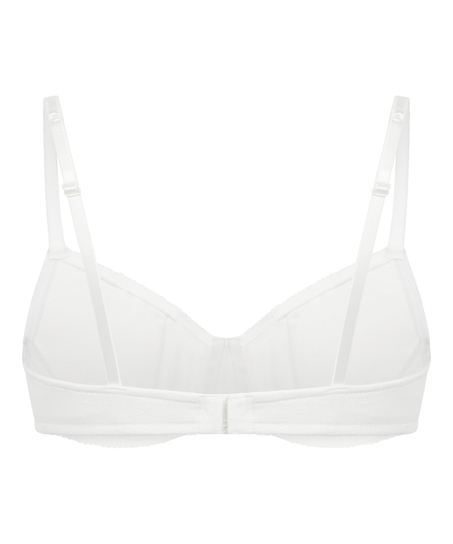 Pointelle Non-padded Underwired Bra, White