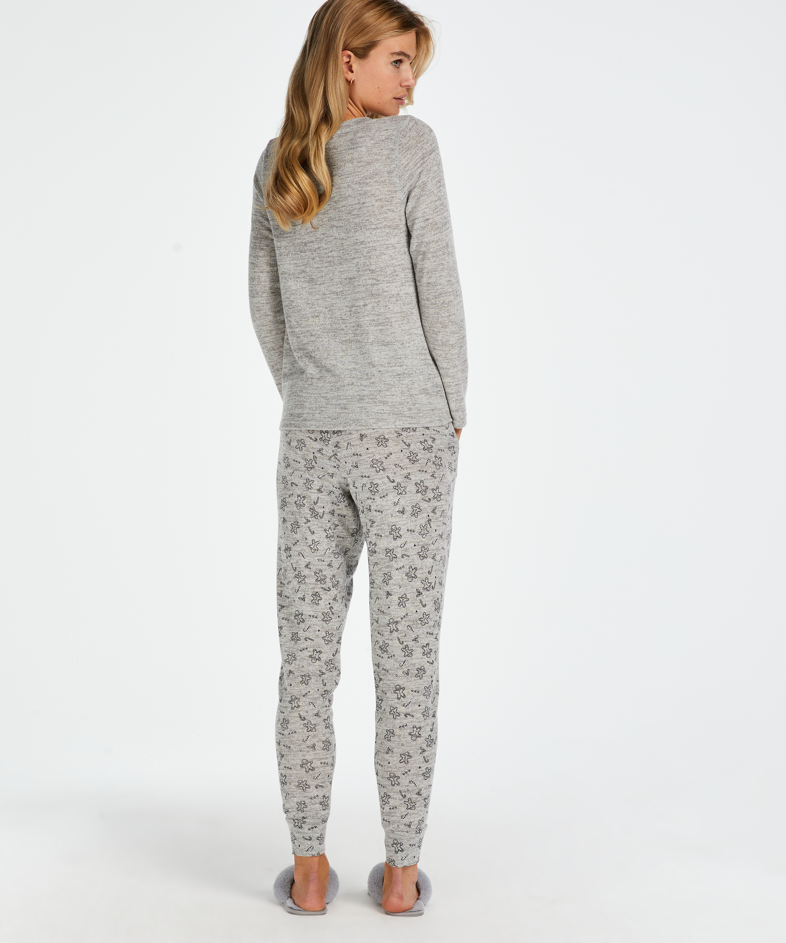 Long jersey pyjama set Gift Set, Grey, main