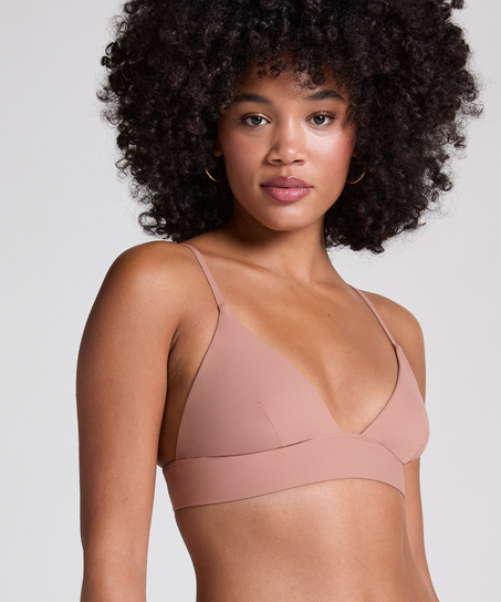 Smooth Triangle Bralette, Brown