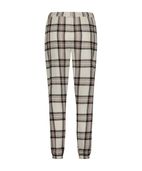 Petite Twill Check Pyjama Pants, Beige