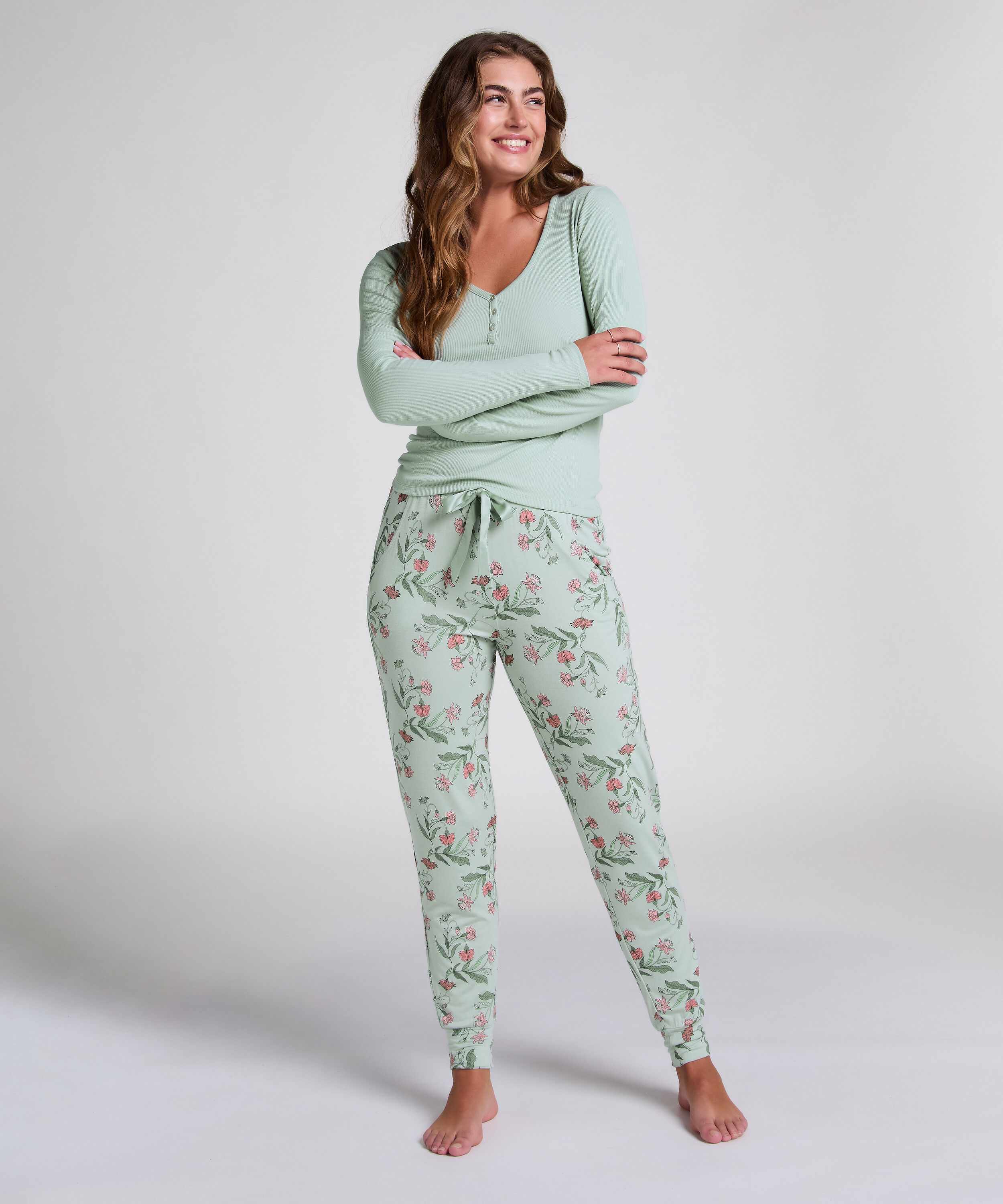 Jersey Pyjama Pants, Green