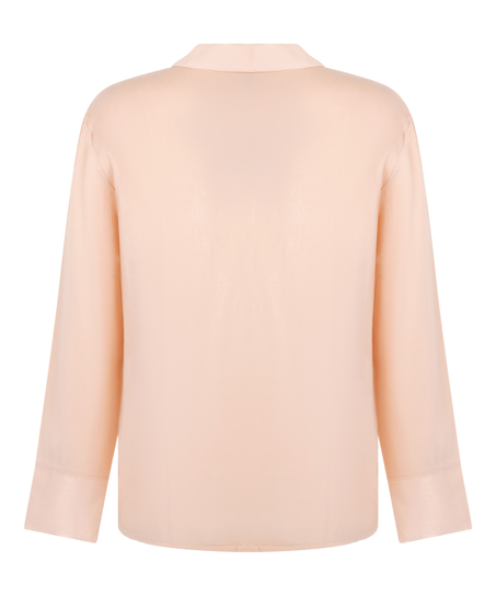 Ayla Satin Long-Sleeved Jacket, Pink