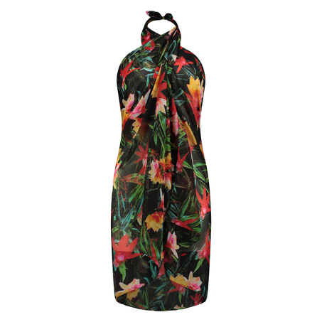 Pareo floral fantasy, Black