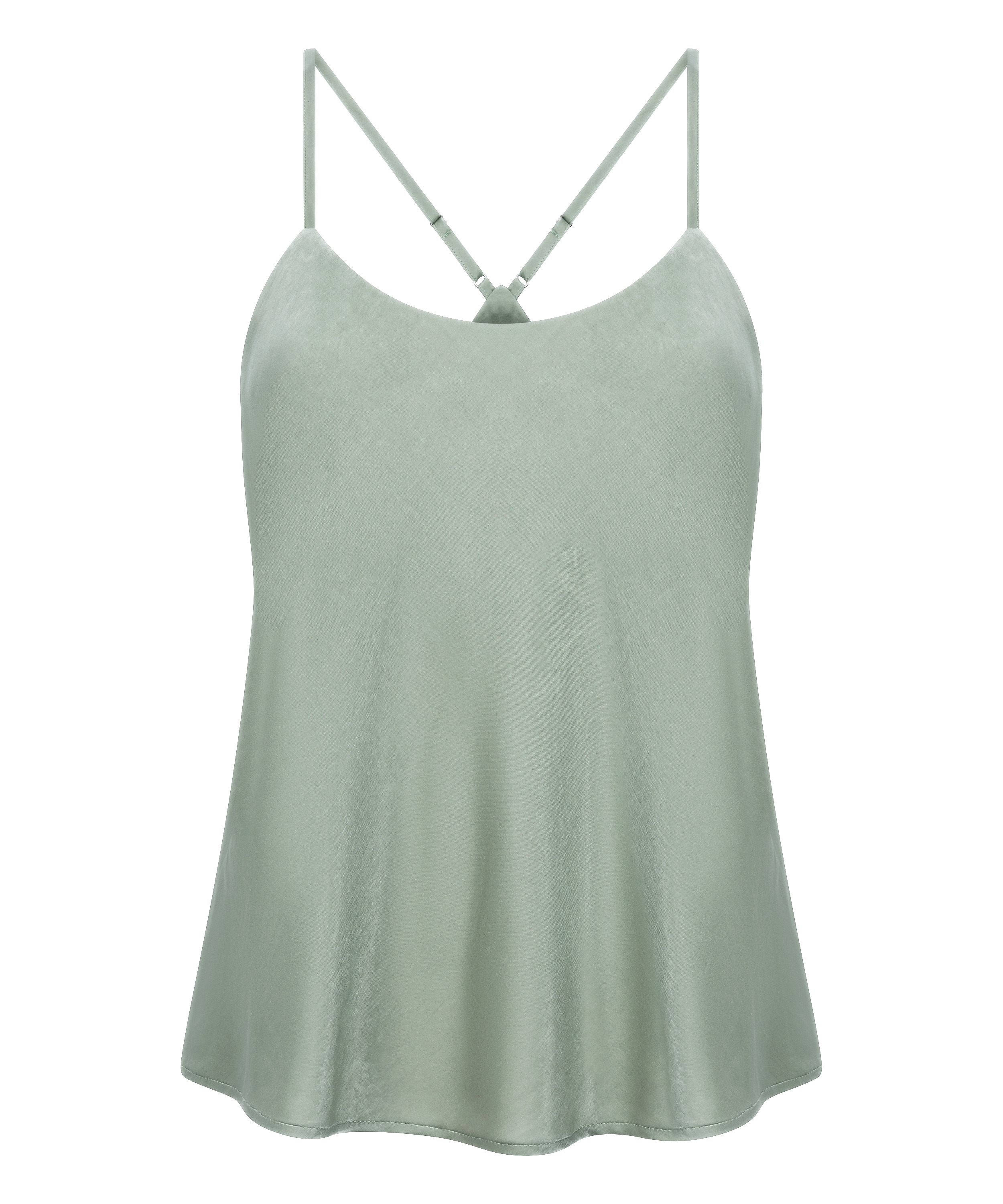 Ayla Satin Cami Top, Green, main