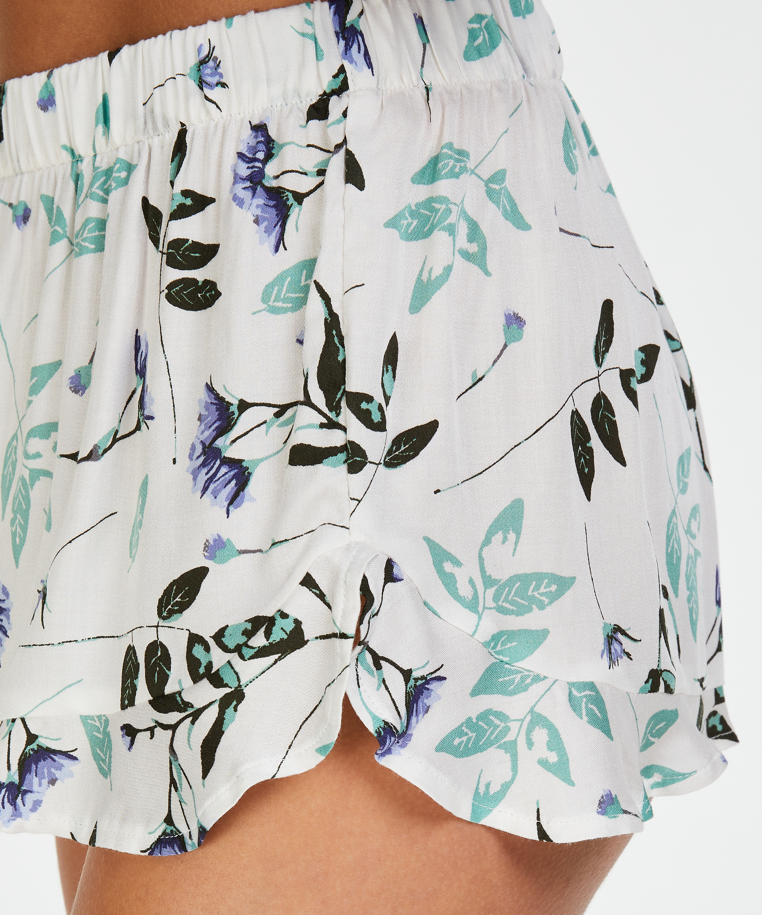 Pyjama Shorts, White, main