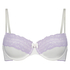 Cherry Padded Underwired Bra, White