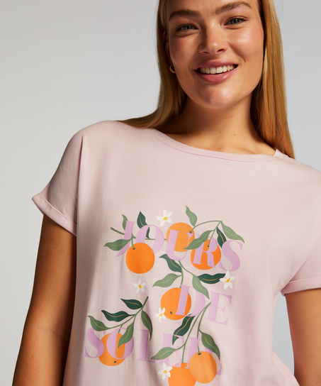 Round Neck Nightshirt, Pink