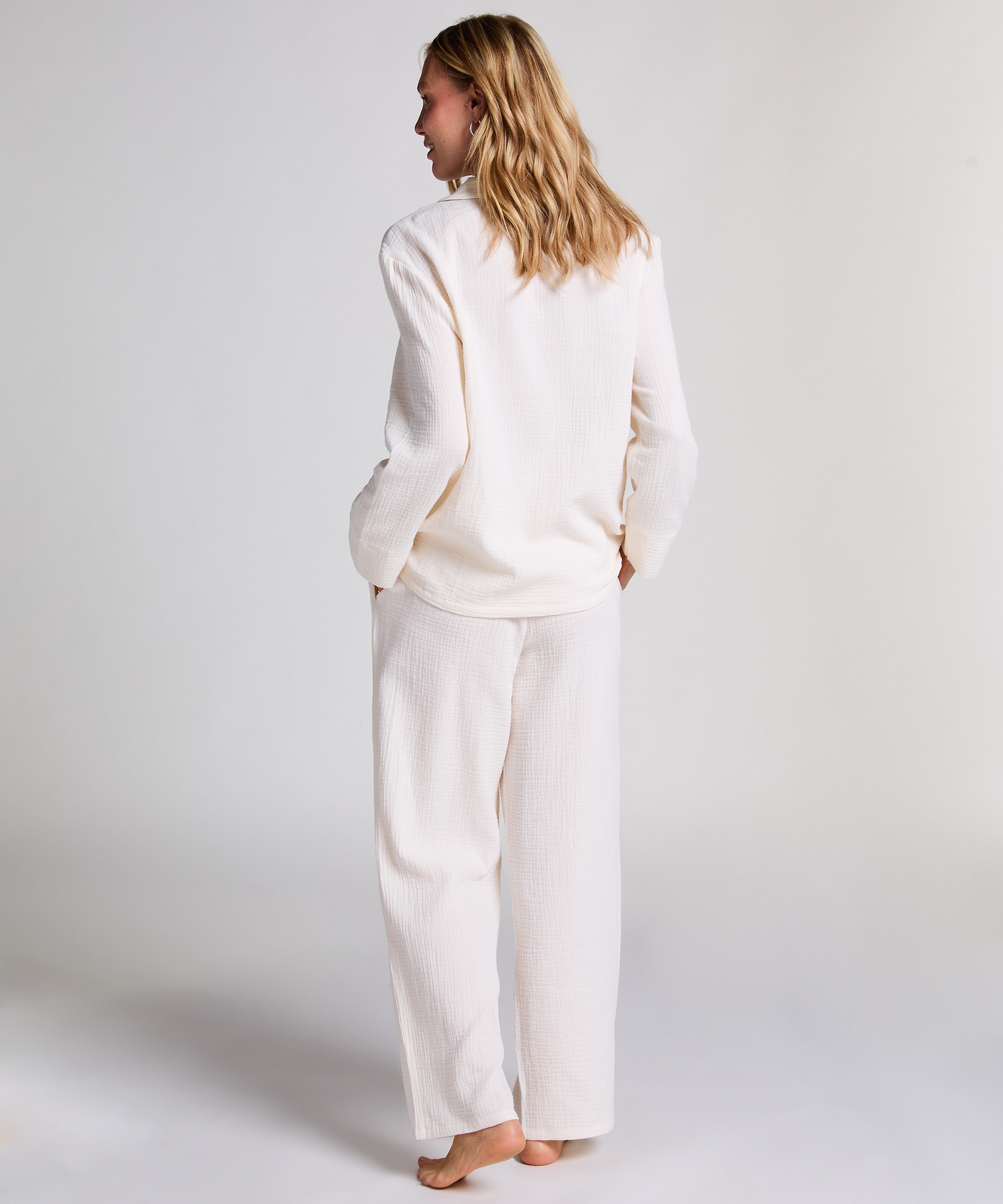 Muslin Pants, White, main