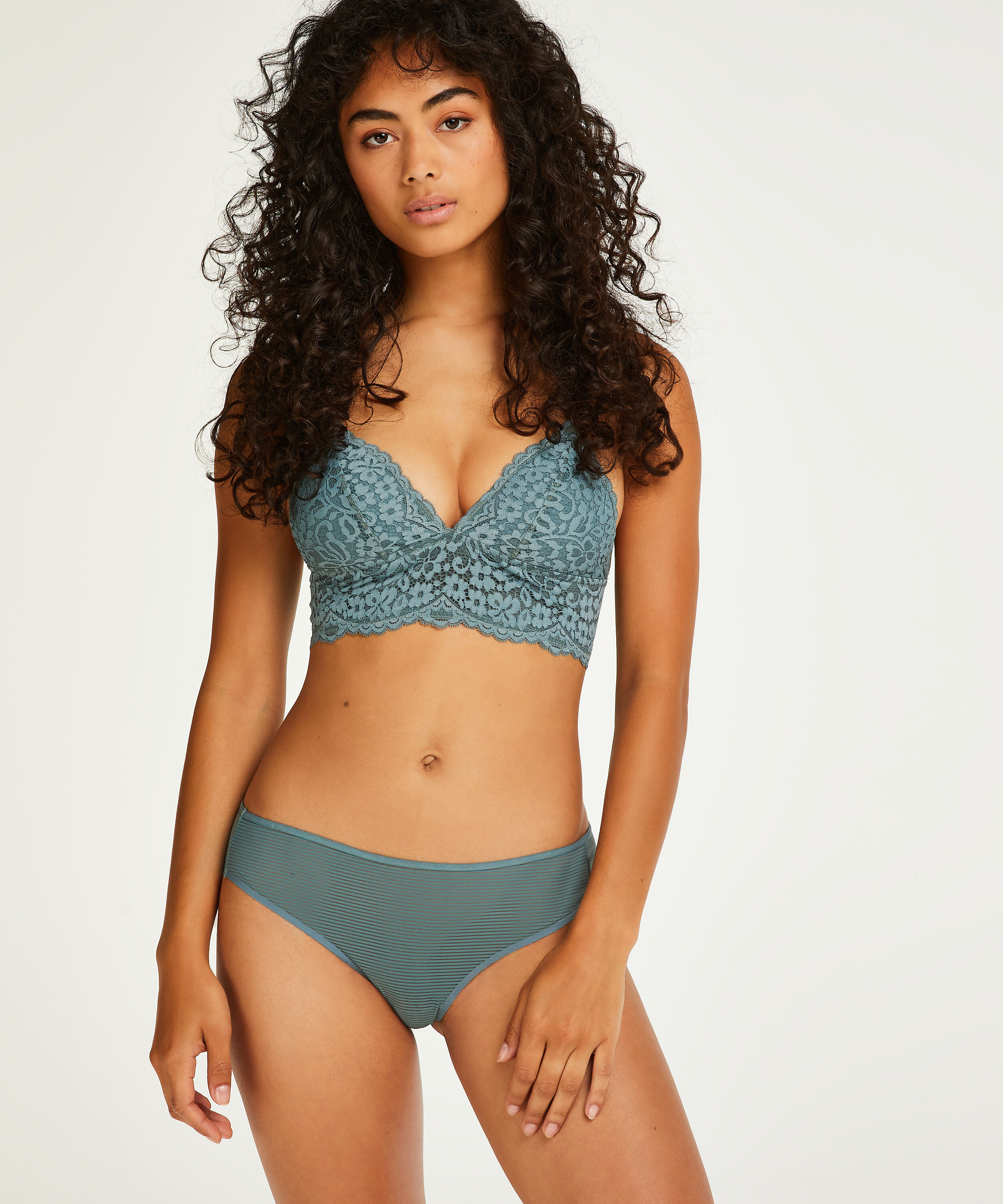 Invisible Brazilian Stripe mesh, Grey