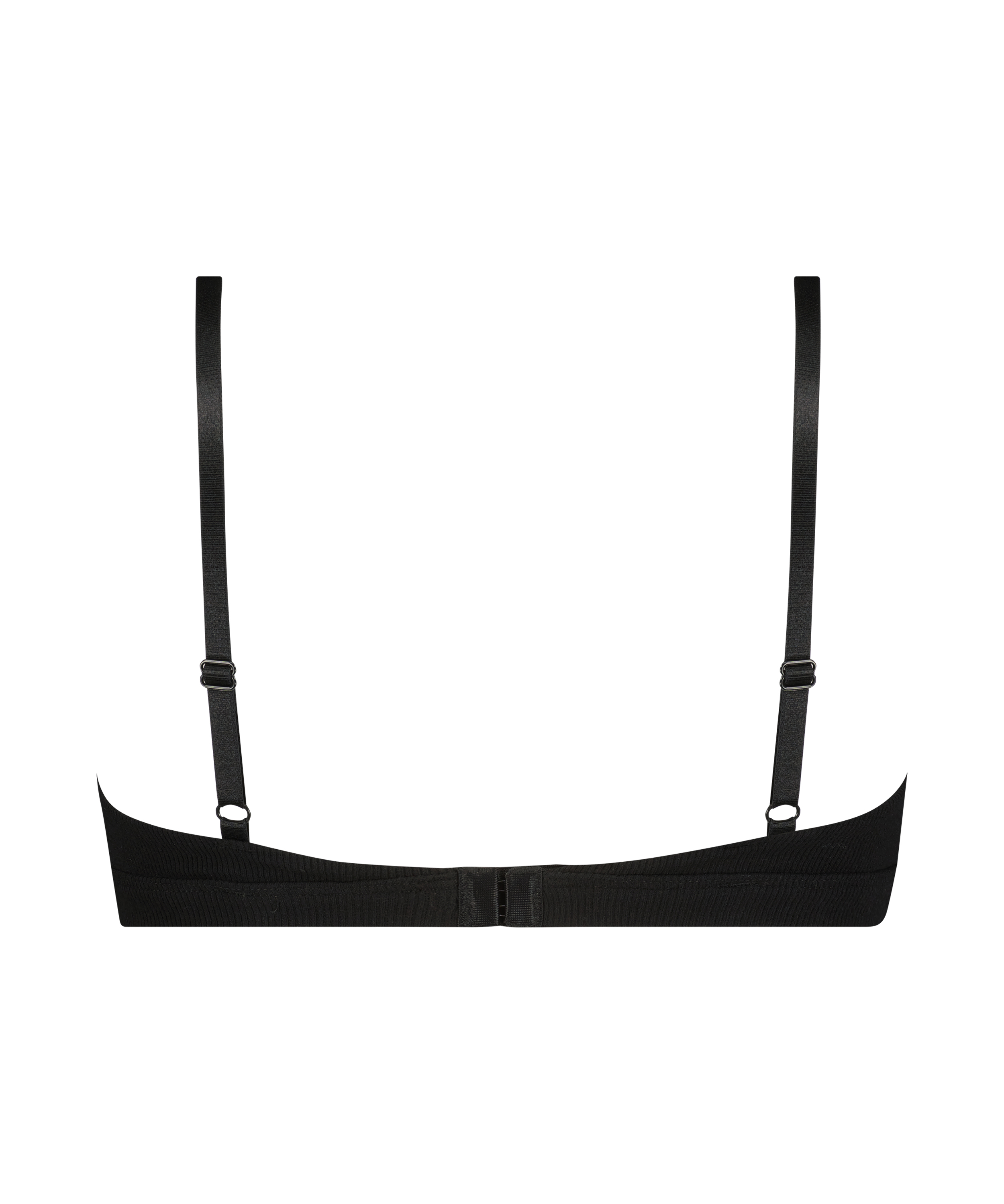 Rib Baddie Bralette, Black, main