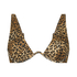 Leopard Non-Padded Underwired Bikini Top, Brown