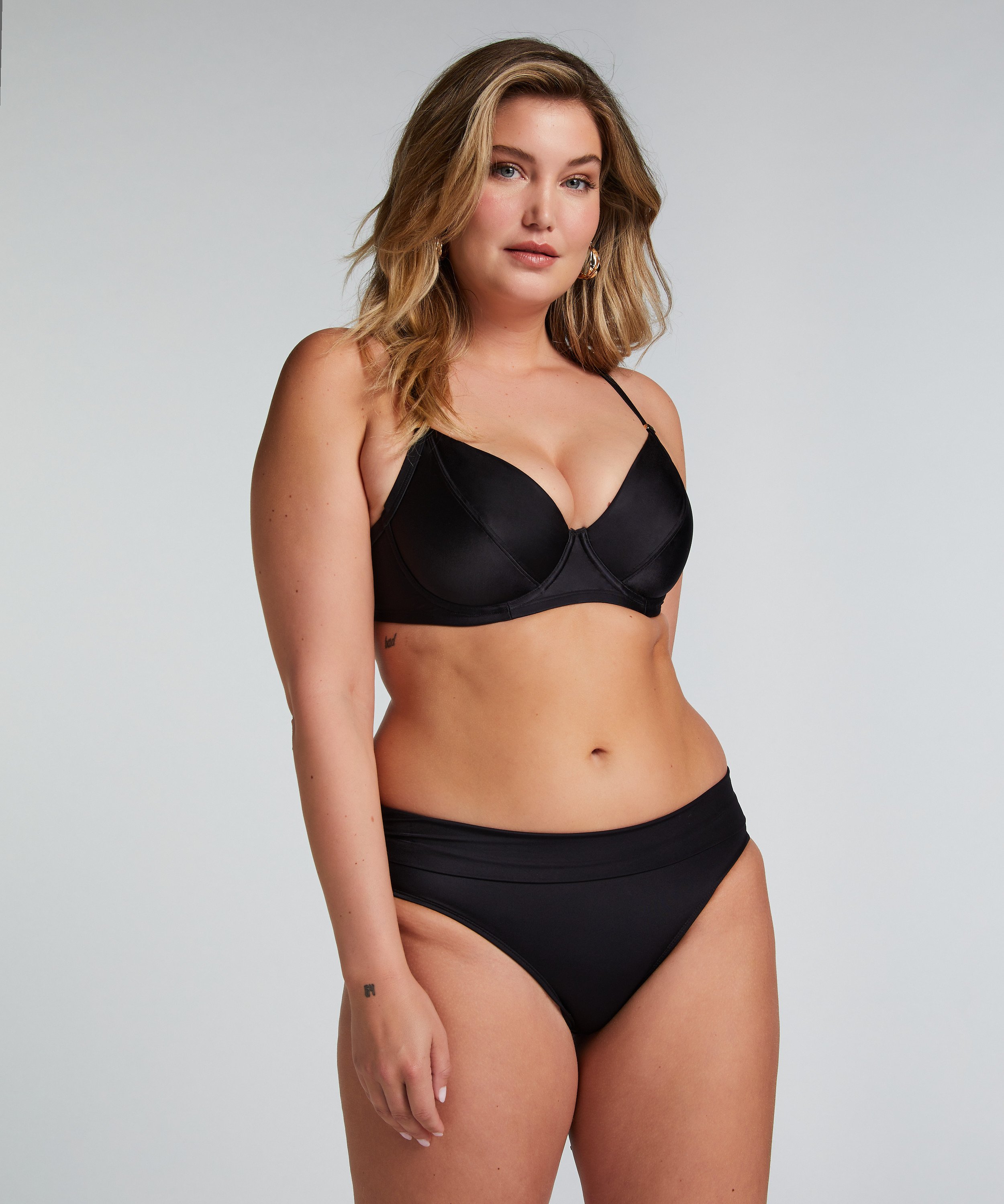 Luxe Bikini Top, Black, main