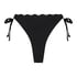 Scallop Bikini Bottoms, Black