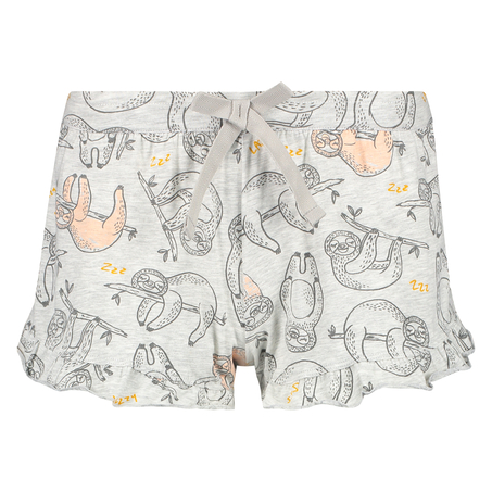 Jersey Pyjama Shorts, Grey