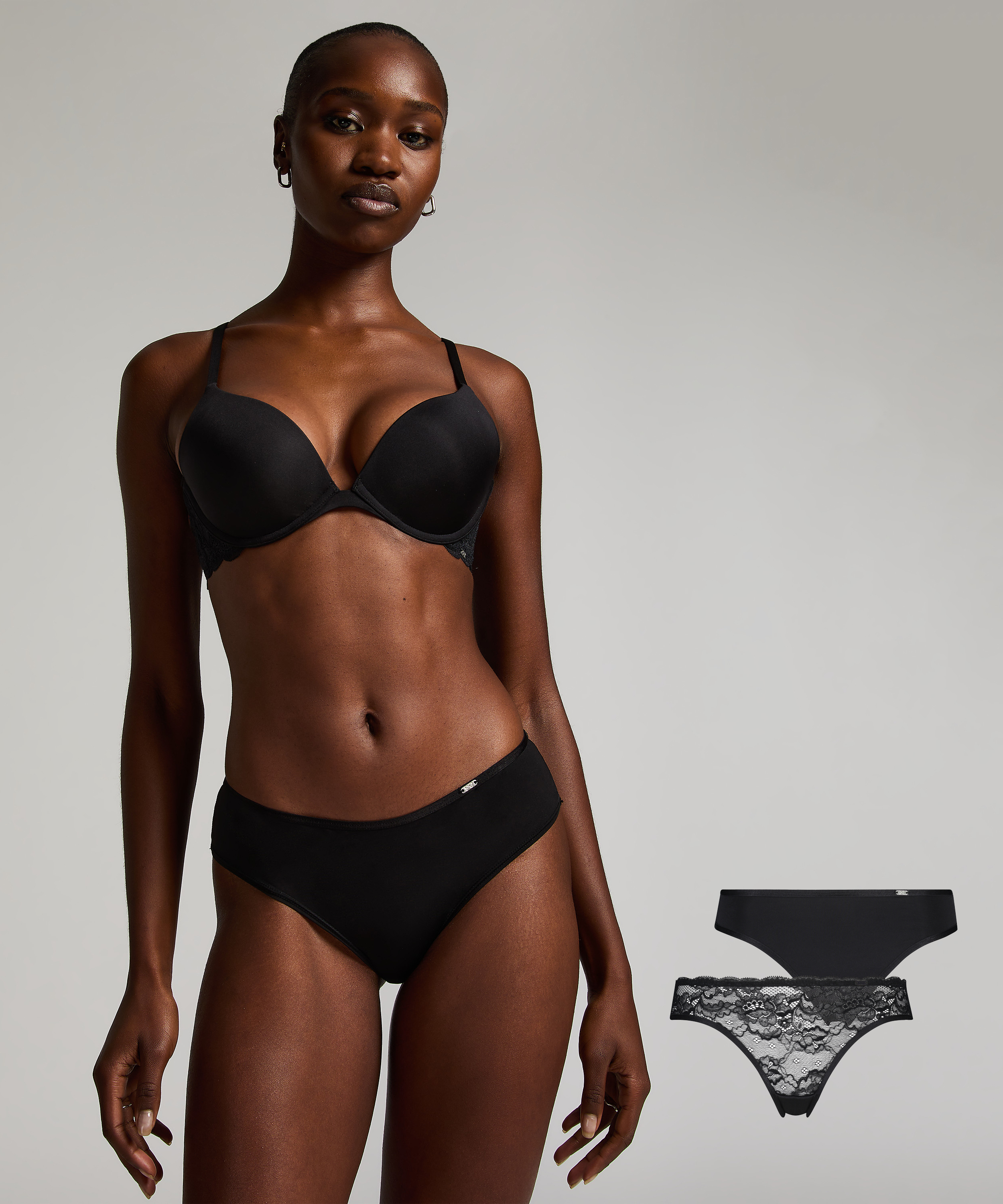 2-pack Angie Knickers, Black, main