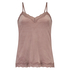 Velours Lace Cami Top, Pink