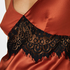 Lace Satin Slip Dress, Red