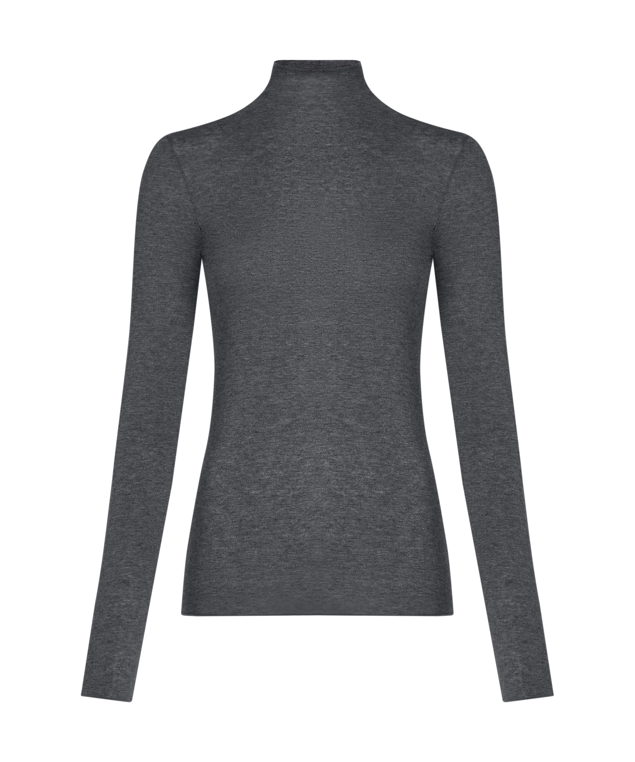 super soft Turtleneck shirt with Cashmere, Grey, main