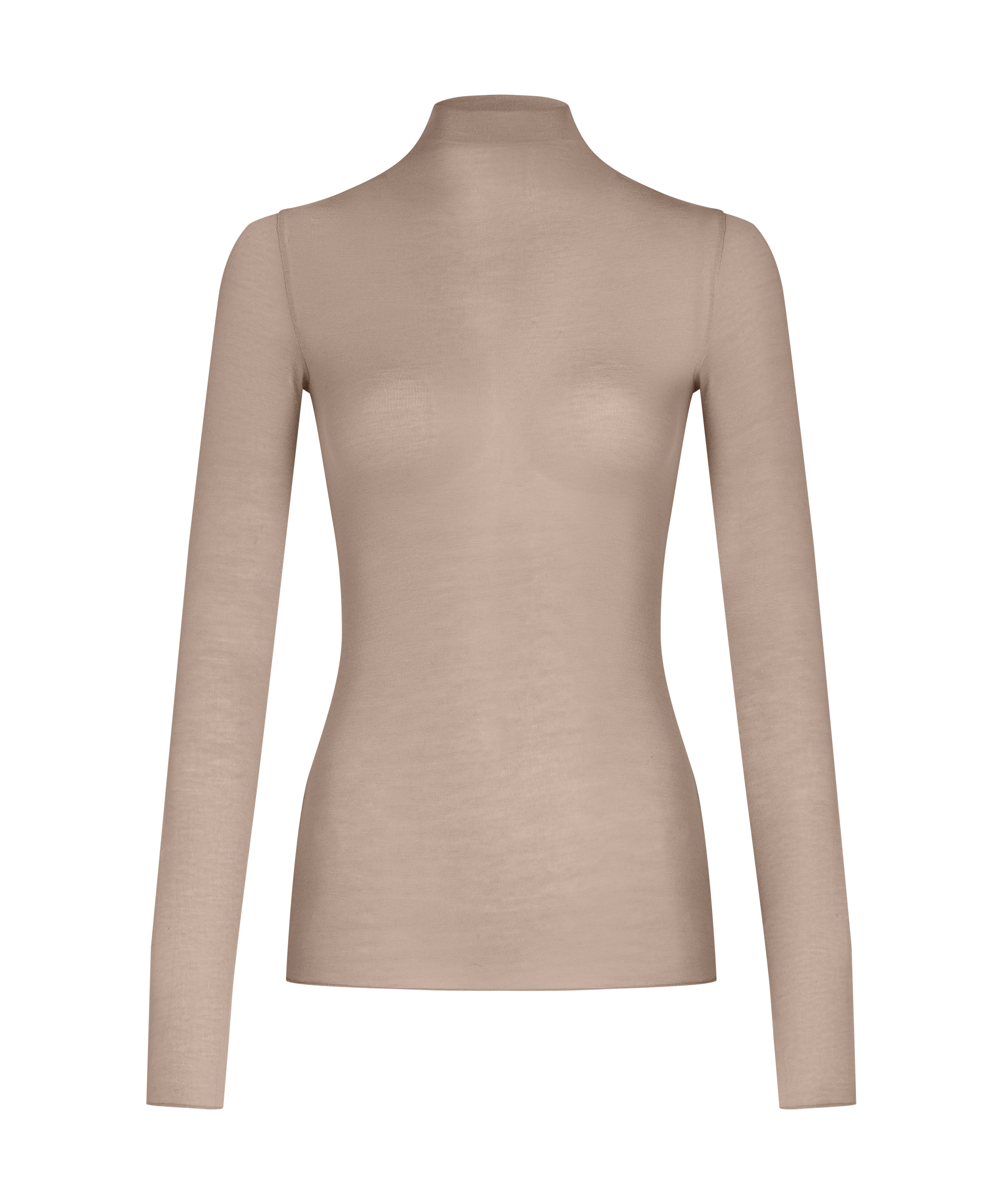 super soft Turtleneck shirt with Cashmere, Brown, main