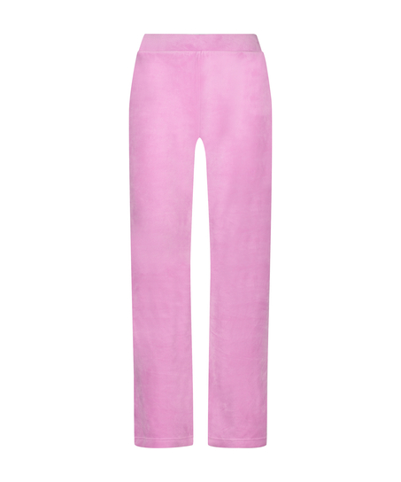 Tall Velours Pyjama Bottoms, Pink