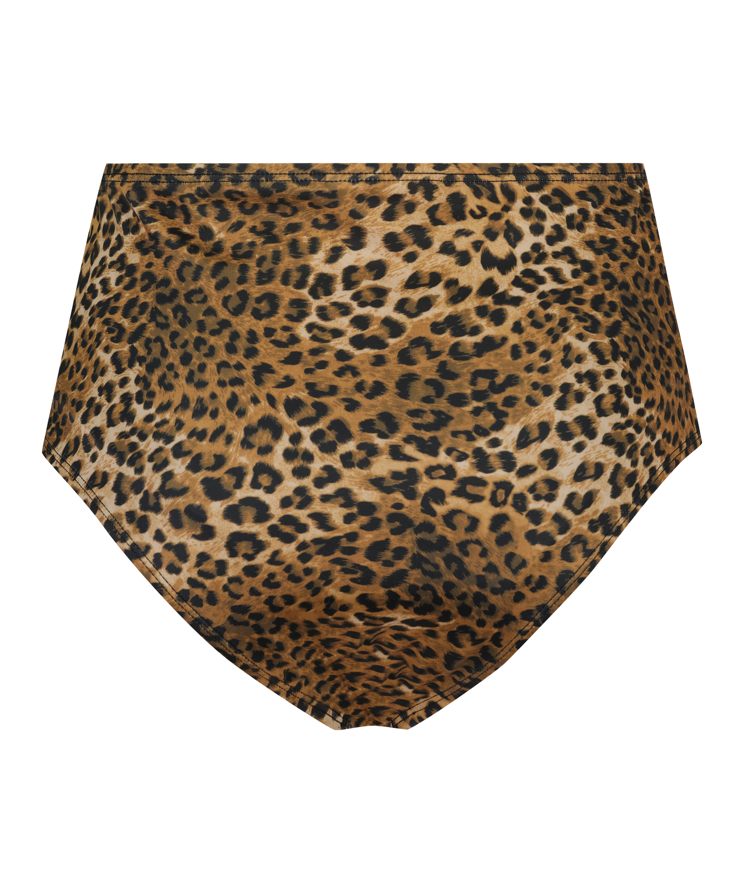Cheeky high leg Leopard bikini bottoms, Brown, main