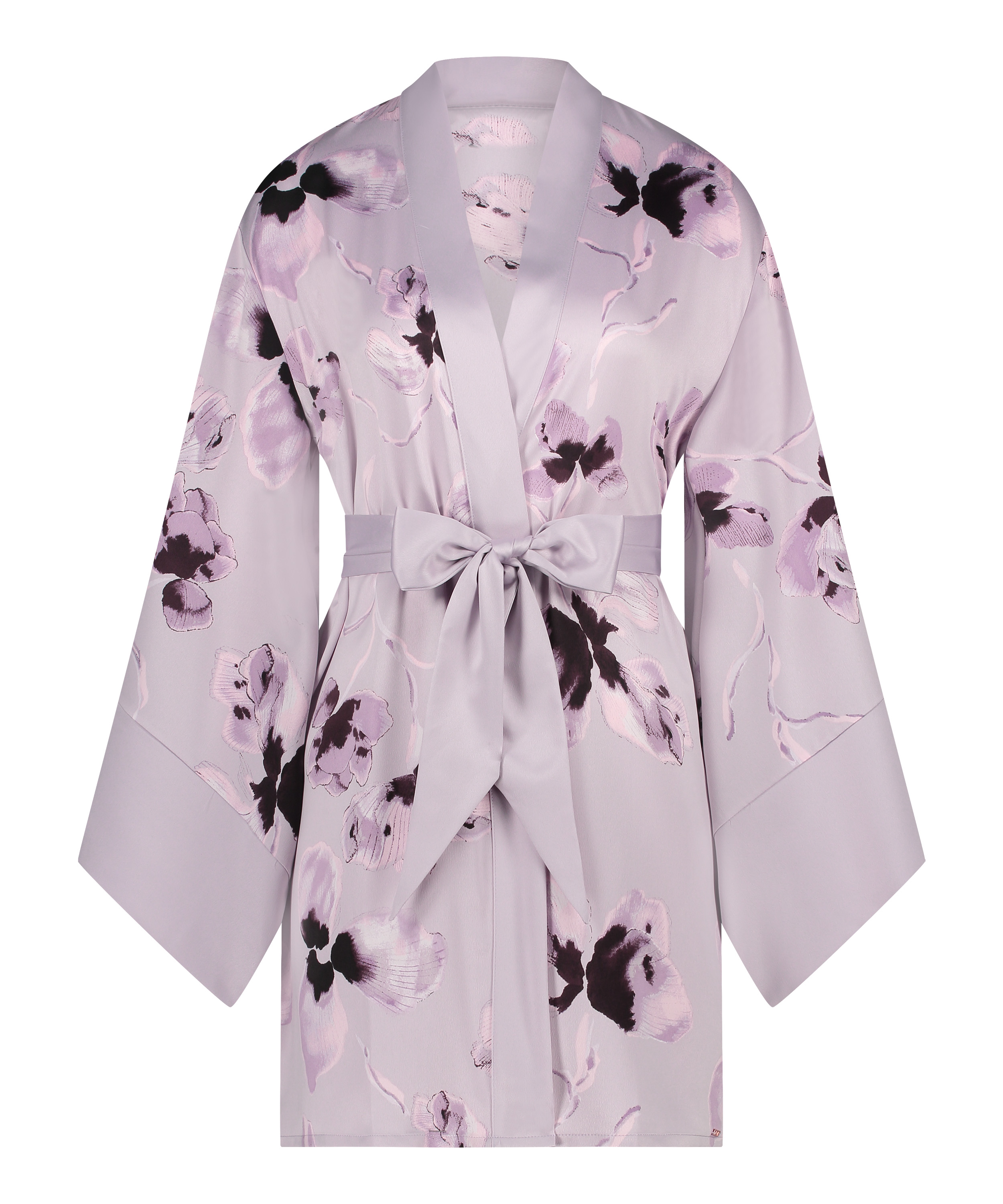 Mid Length Popcorn Knit Kimono - Purple main image 1