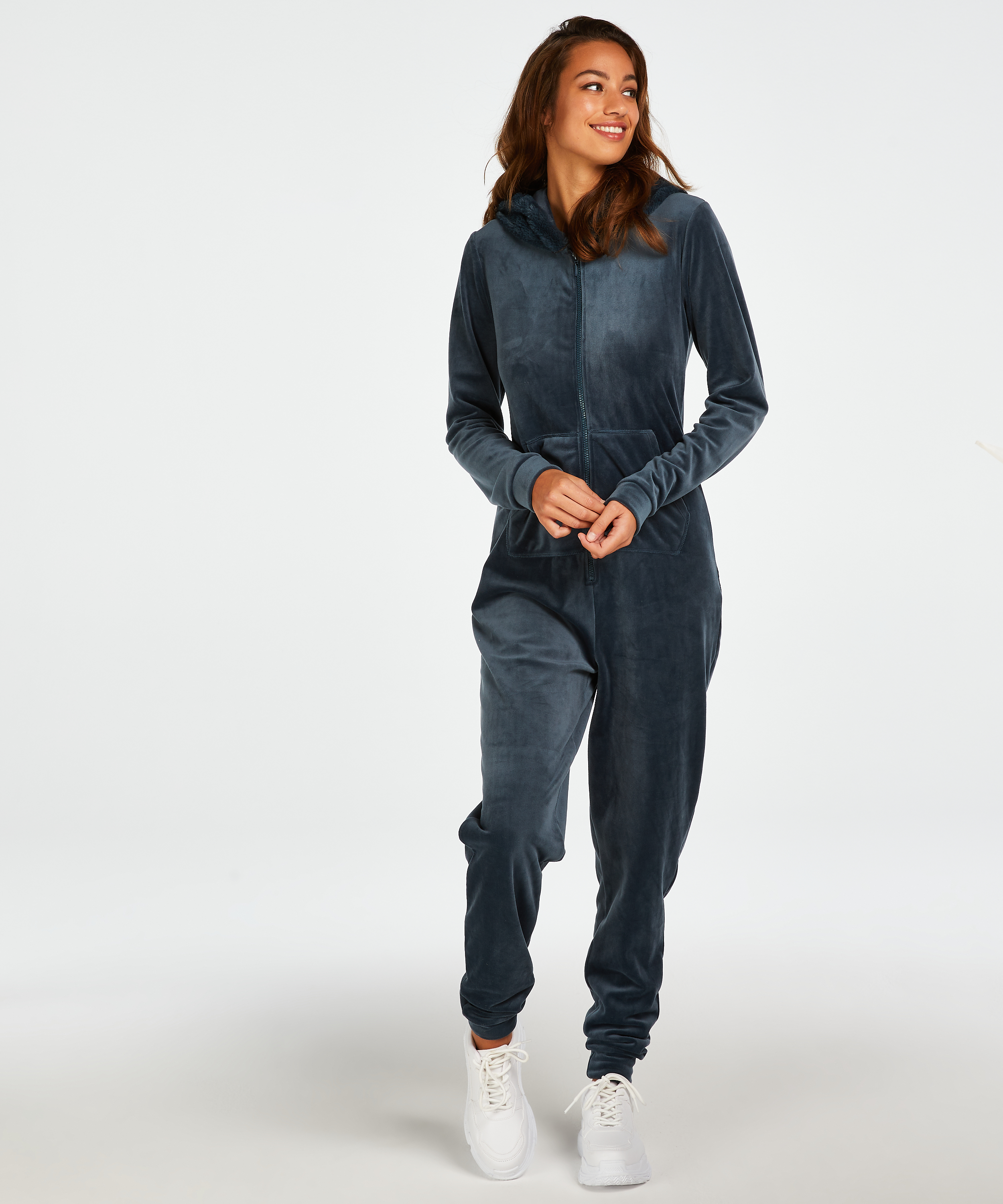 Cotton Velour Leaf Print Onesie